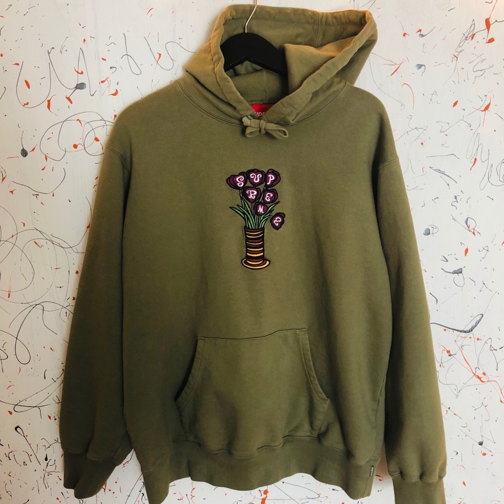 Supreme flowers hoodie